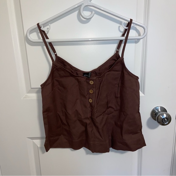 ICŌNE Organic cotton buttoned boxy-fit cami - Picture 3 of 5